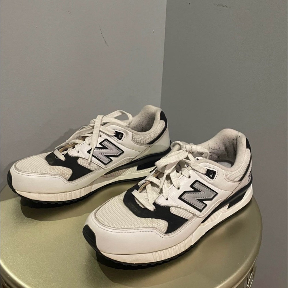 New Balance Classic White and Black Shoes